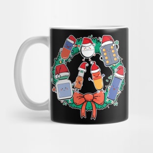 Pharmacist Christmas Wreath - Merry Christmas & Happy New Year Mug